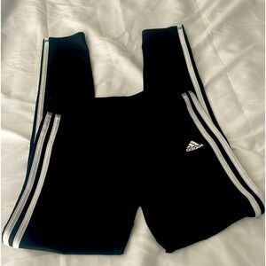 Adidas Black and White Leggings Girls Size L(14)
